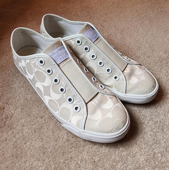 White Coach shoes - Picture 1 of 7